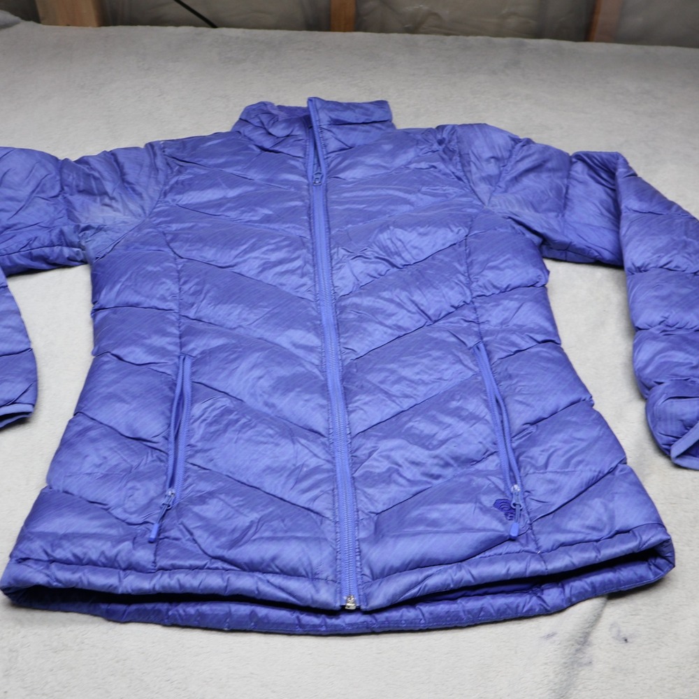 Mountain Hardwear Down Jacket Women Medium Purple Insulated Light Wind Rain Puff